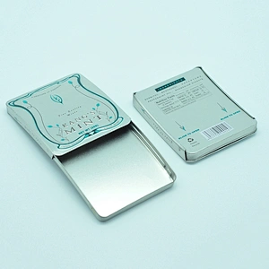 Unique collectible designer light small tin case for chewing gum