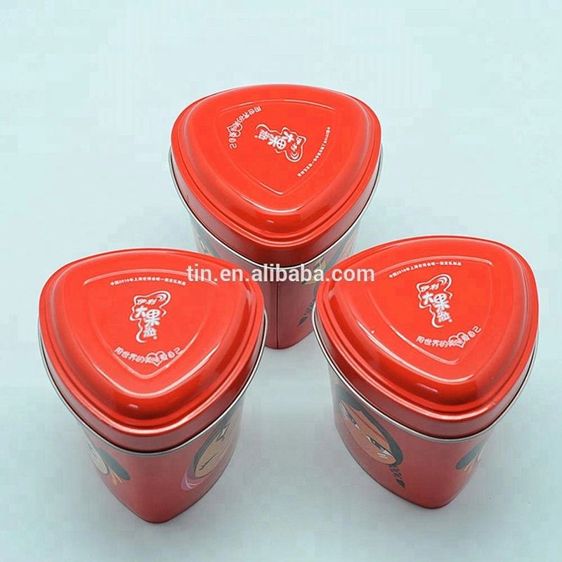 Durable triangle shape metal tin boxes/cans for food package