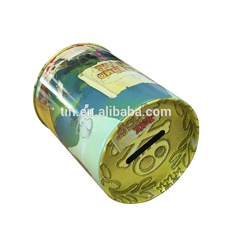 Vintage Money boxes tin cans coin bank collection boxes