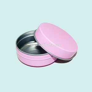 Small round tin box for lip balm / personal care / candle