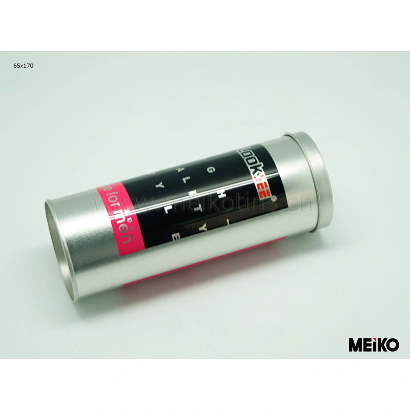 empty cylinder clothes tin box with custom logo printed