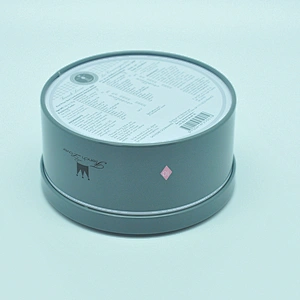 Custom middle child proof round tin can container for food