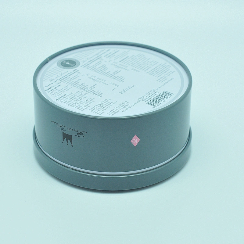 Custom middle child proof round tin can container for food