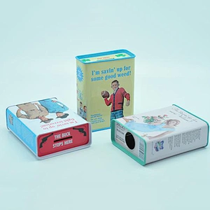 High quality metal type custom logo money box