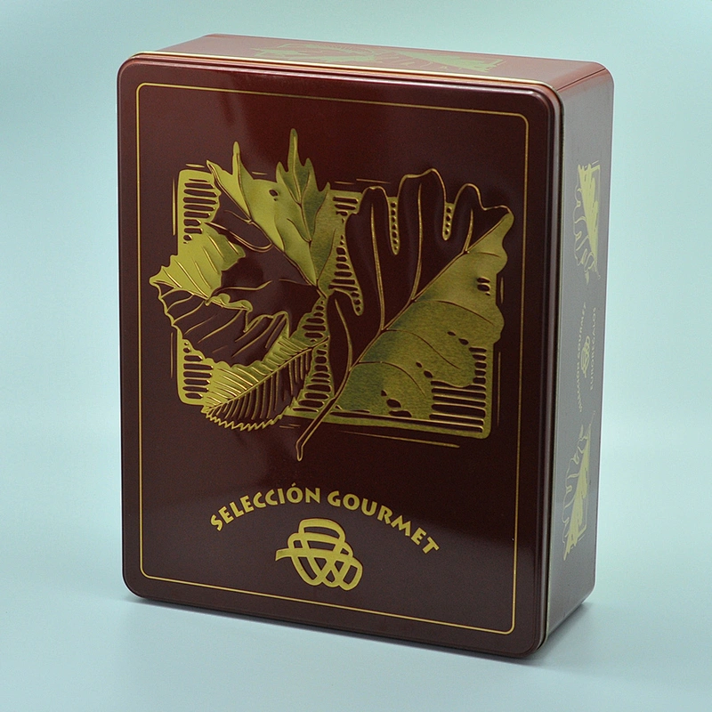 Luxury OEM rectangle big and small metal tin box set for gift
