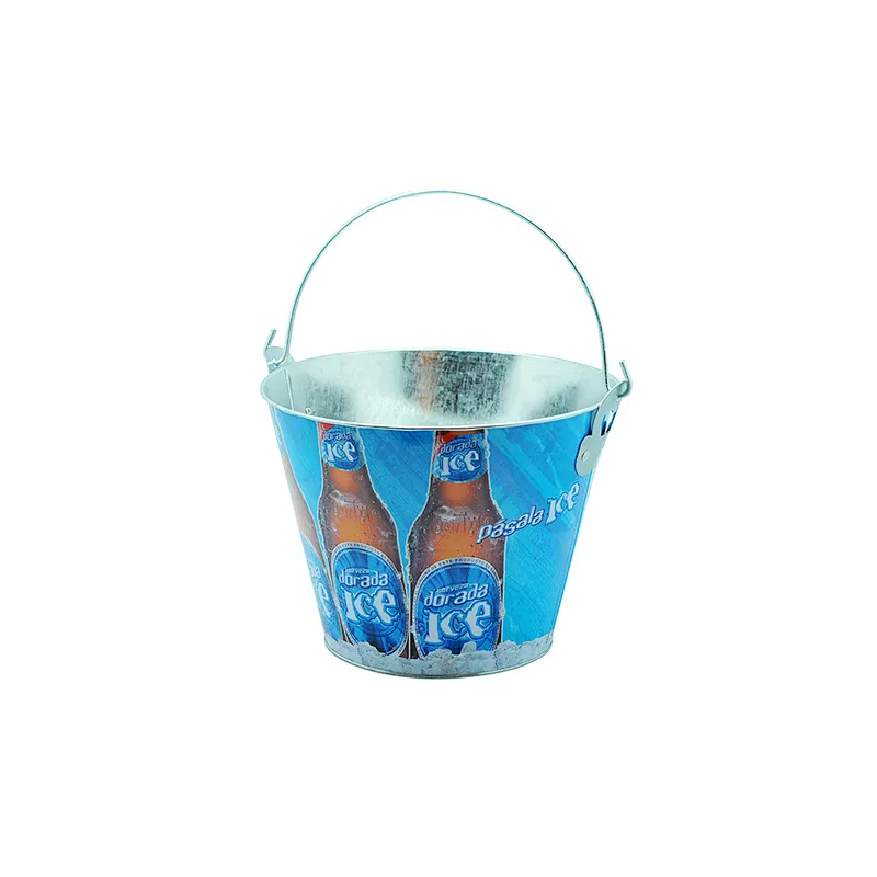 custom logo big size cheap ice beer tin bucket