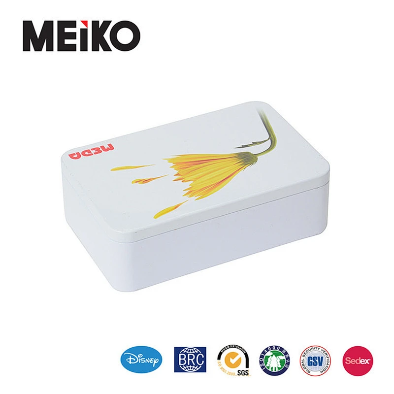 Large rectangle metal packaging cosmetic tin containers cosmetic tin