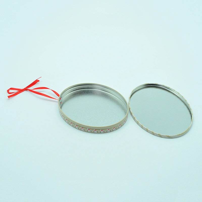 Hot sale simple gift keepsake card box tin with ribbon handle