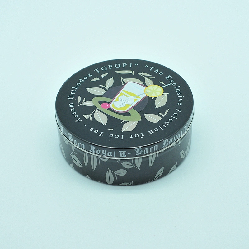 empty metal paint tea leaf tin can