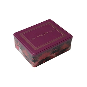 Makeup Brush Metal Box Customized Rectangular Tin Box Cosmetic Tin