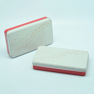 Wholesale carrying white OEM brand tin box for cosmetic