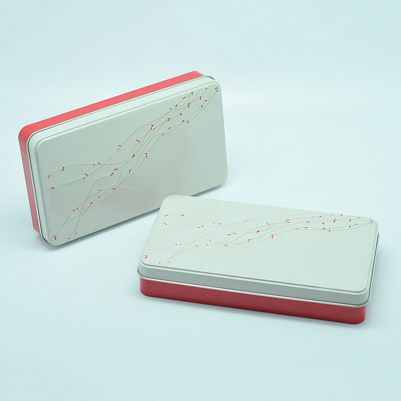 Wholesale carrying white OEM brand tin box for cosmetic