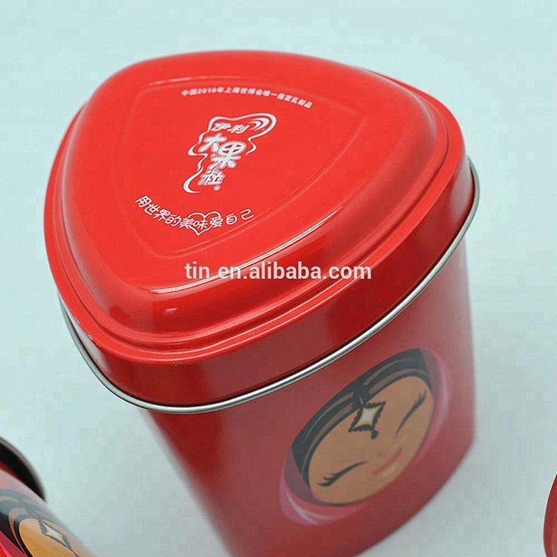 Durable triangle shape metal tin boxes/cans for food package
