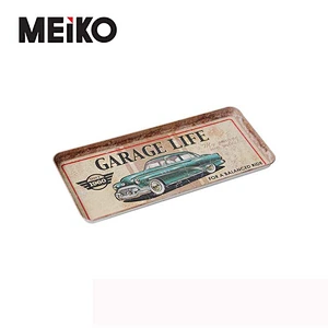 Round Metal Tin Tray White Tin Rolling Tray For Food