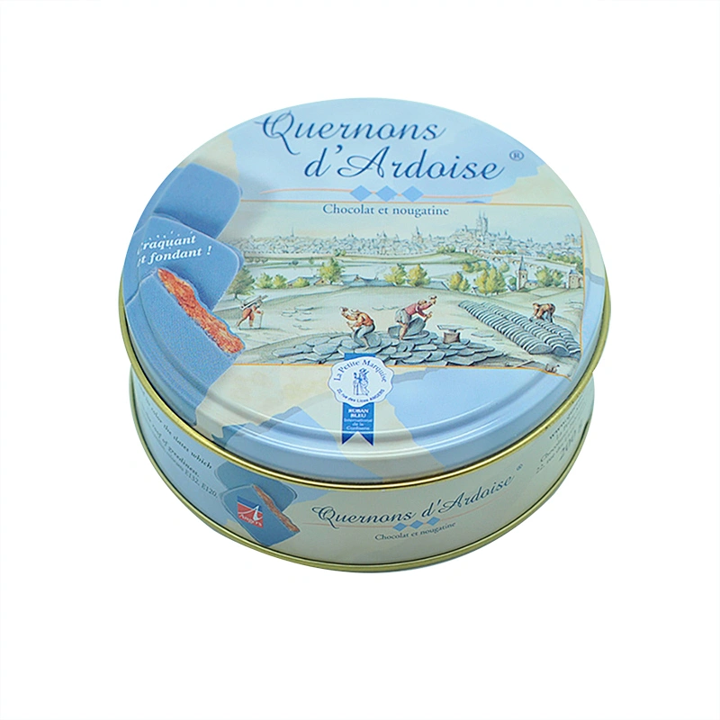 Direct factory custom printed cookie round metal tins