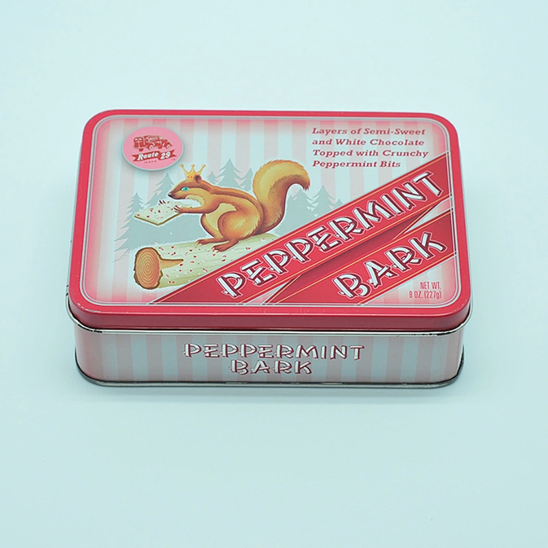 Picture design custom biscuit tin can for confectionary packing