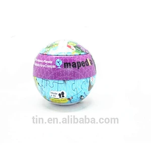 Christmas round bauble gift tin box