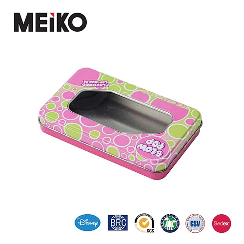 custom made jewelry packaging window tin boxes / cases