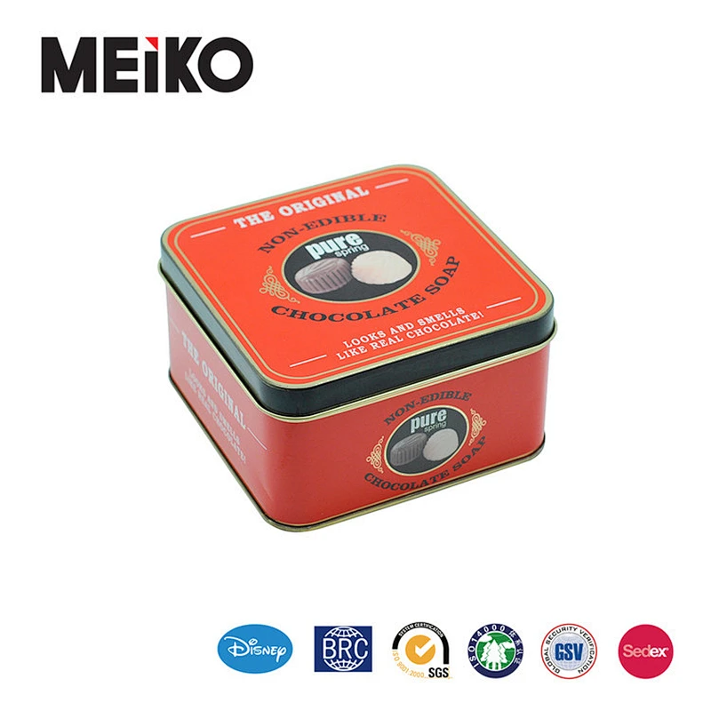 Makeup Brush Metal Box Customized Rectangular Tin Box Cosmetic Tin