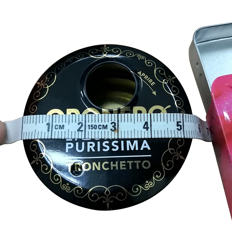 OEM design black round tin confectionery boxes with twist top