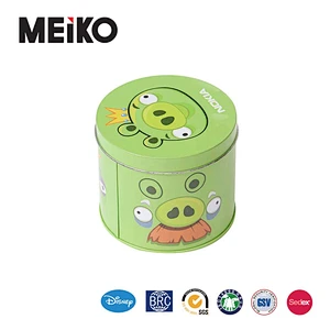 printed metal round gift and craft tin can manufacturer factory