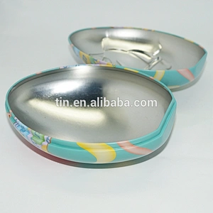 Custom printing Easter egg shape metal tin box for packaging