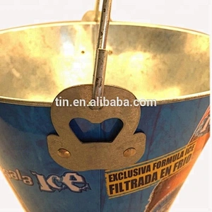 Manufacturer custom round metal tin wine ice bucket for beer