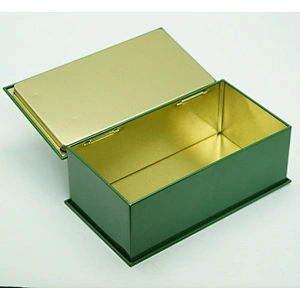 rectangular metal tin boxes with hinged lid for Packaging