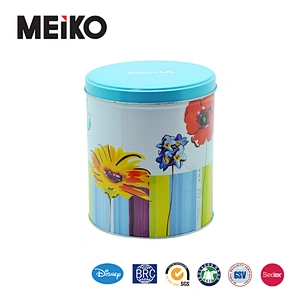 popular round tin box for chocolate
