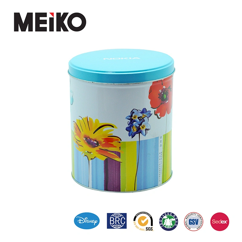 popular round tin box for chocolate