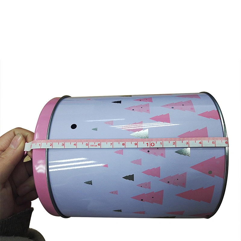0.23mm thickness color printing round tin canister for food
