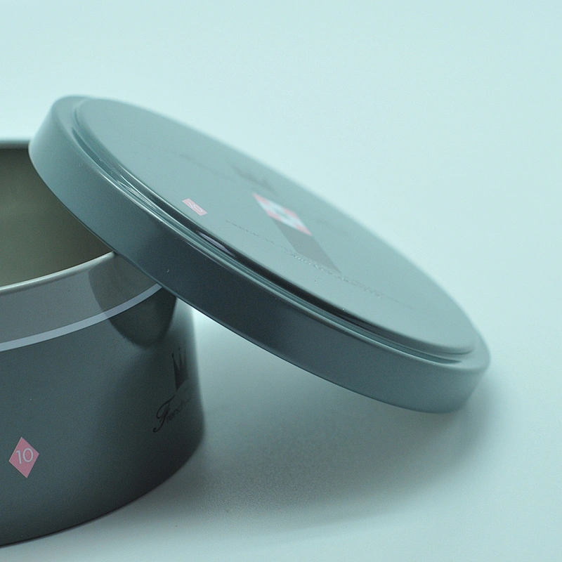 Custom middle child proof round tin can container for food