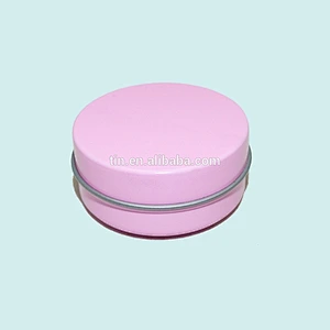 Small round tin box for lip balm / personal care / candle