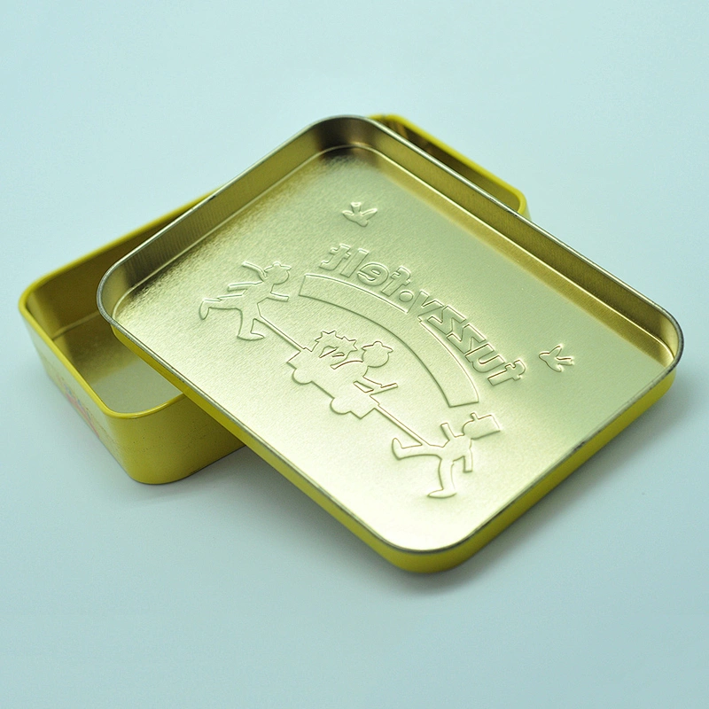 Rectangular metal tin color 50ml tin box for business card