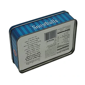 Rectangle metal personalized tin box for danish butter cookies