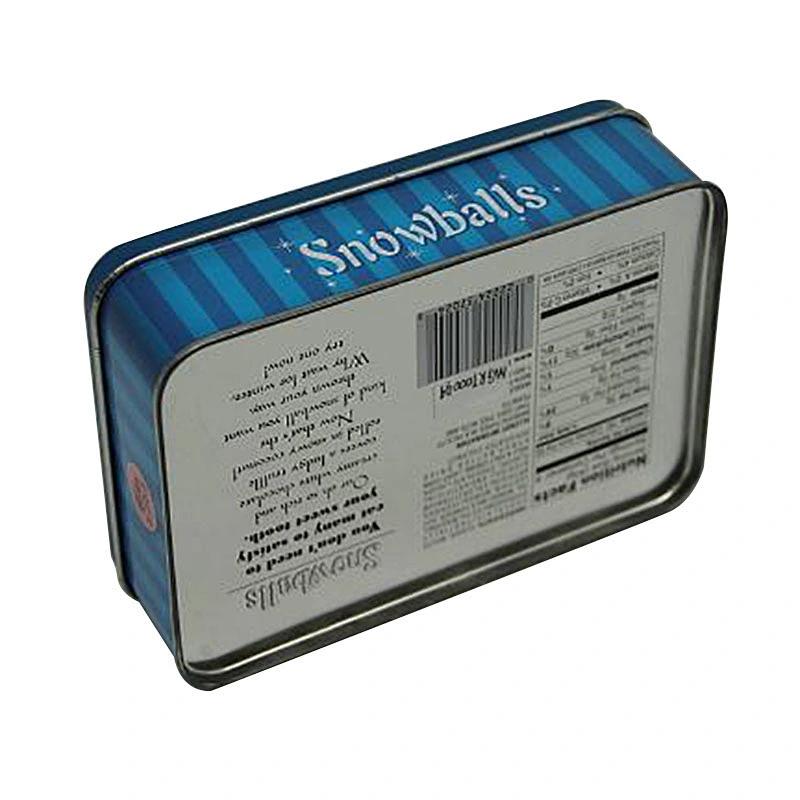 Rectangle metal personalized tin box for danish butter cookies