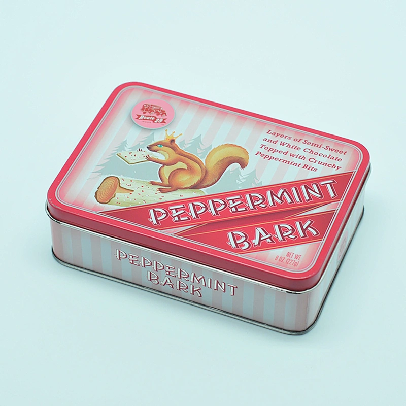 Picture design custom biscuit tin can for confectionary packing