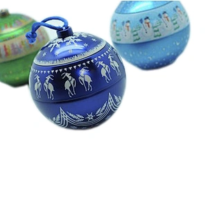 Hot Sale 3 Parts Tin Christmas Ball Ornaments For Decoration