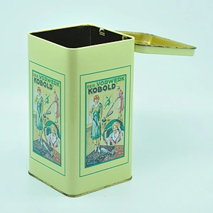 Gift packaging metal square window tin box for watch display