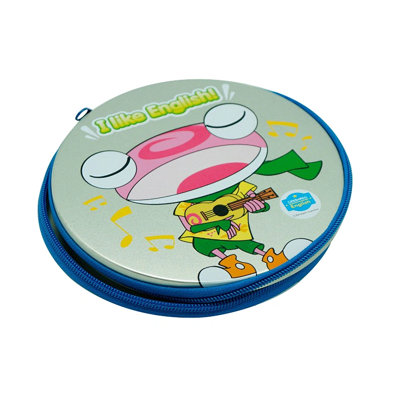 Movie promotion printing cheap cd tin case with zipper
