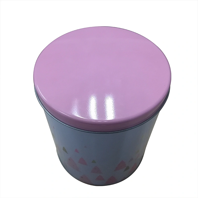 0.23mm thickness color printing round tin canister for food