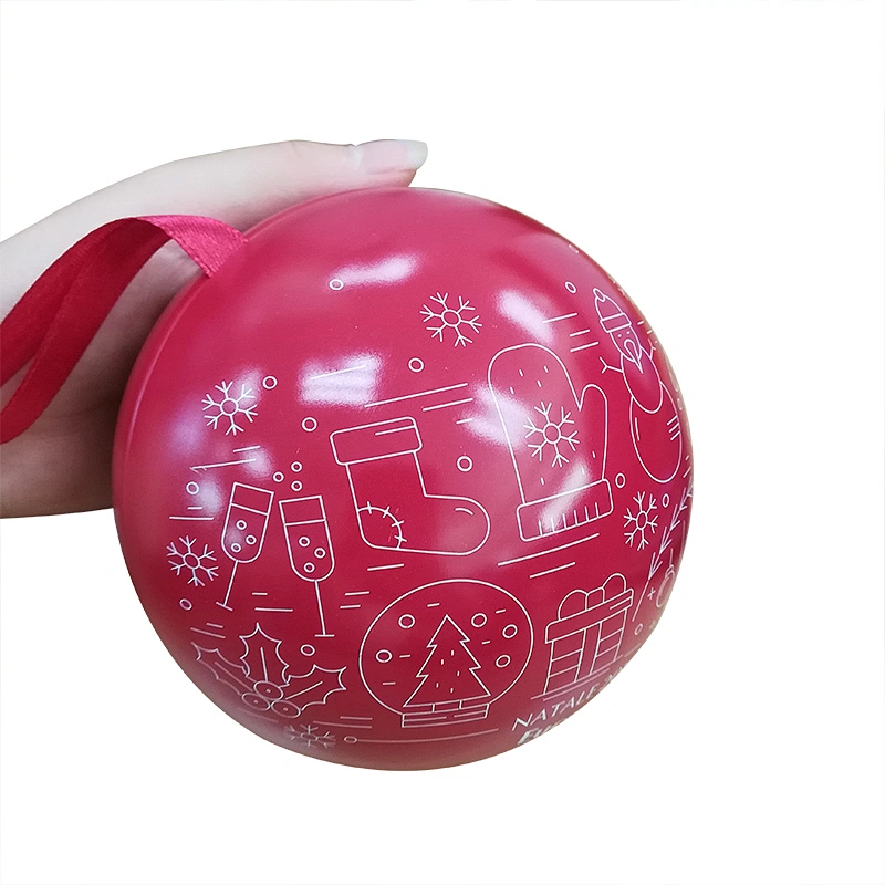 Santa shaped decorative Christmas tin box set with 6 pieces