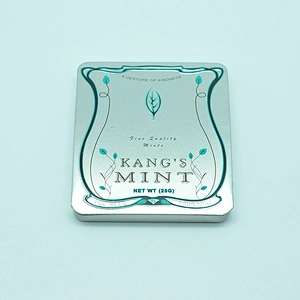 Unique collectible designer light small tin case for chewing gum