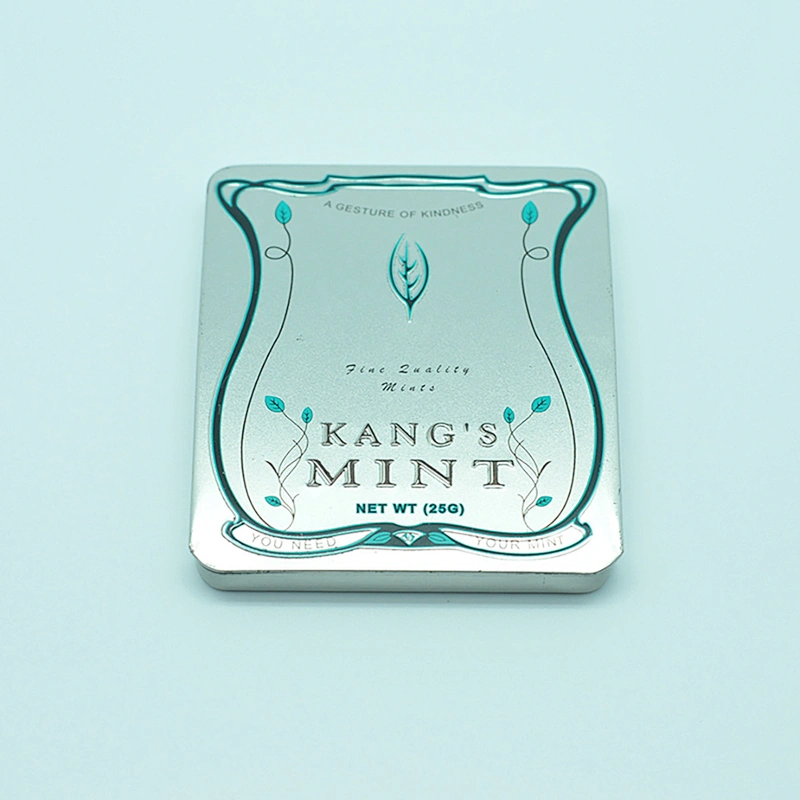 Unique collectible designer light small tin case for chewing gum