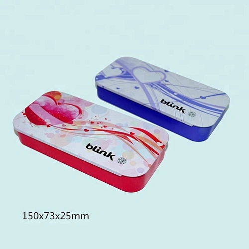 customized slide cover rectangular tin box candy jewelry gift toy packing