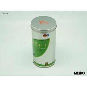 Dongguan round tea tin can tea tin canister tea tin jar