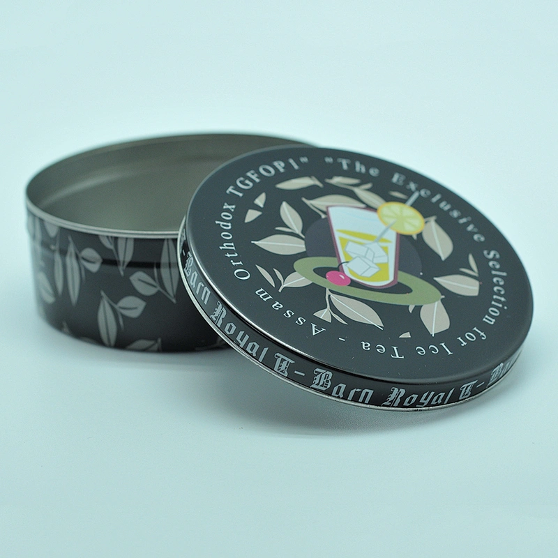 empty metal paint tea leaf tin can