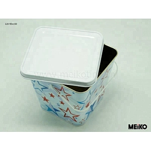 metal tin bucket for food candle packaging with lid and handle