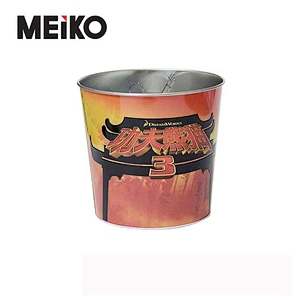 Wholesale Empty Tin Popcorn Container Metal Ice Bucket