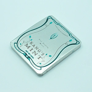 Unique collectible designer light small tin case for chewing gum
